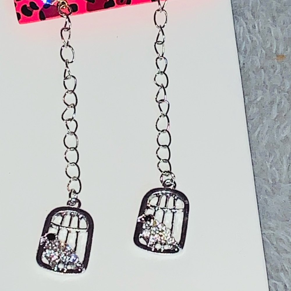 Betsey Johnson earrings bird cages